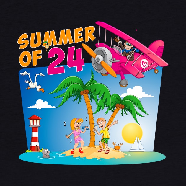 The summer of 2024 - funny and colourful illustration by Stefs-Red-Shop